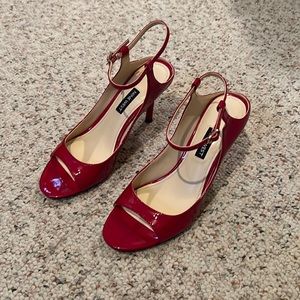 NWOT Nine West red patent leather heels
